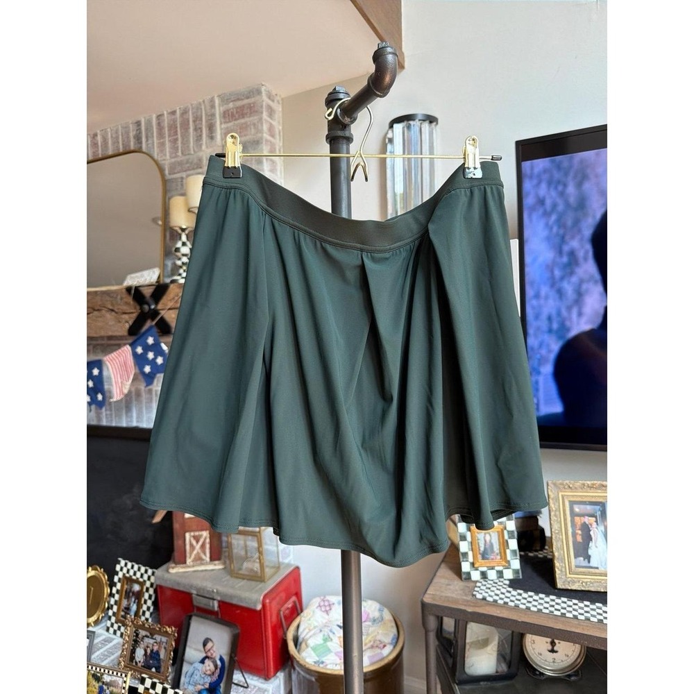Lululemon angled pleat High-Rise Tennis Skirt green XL nwt